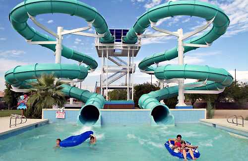 swimming pool slide