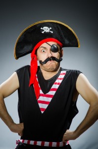 Guy dressed as pirate