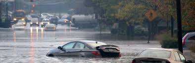 Car in a flood