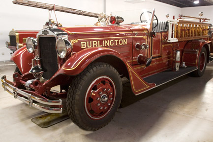 vintage car in a museum