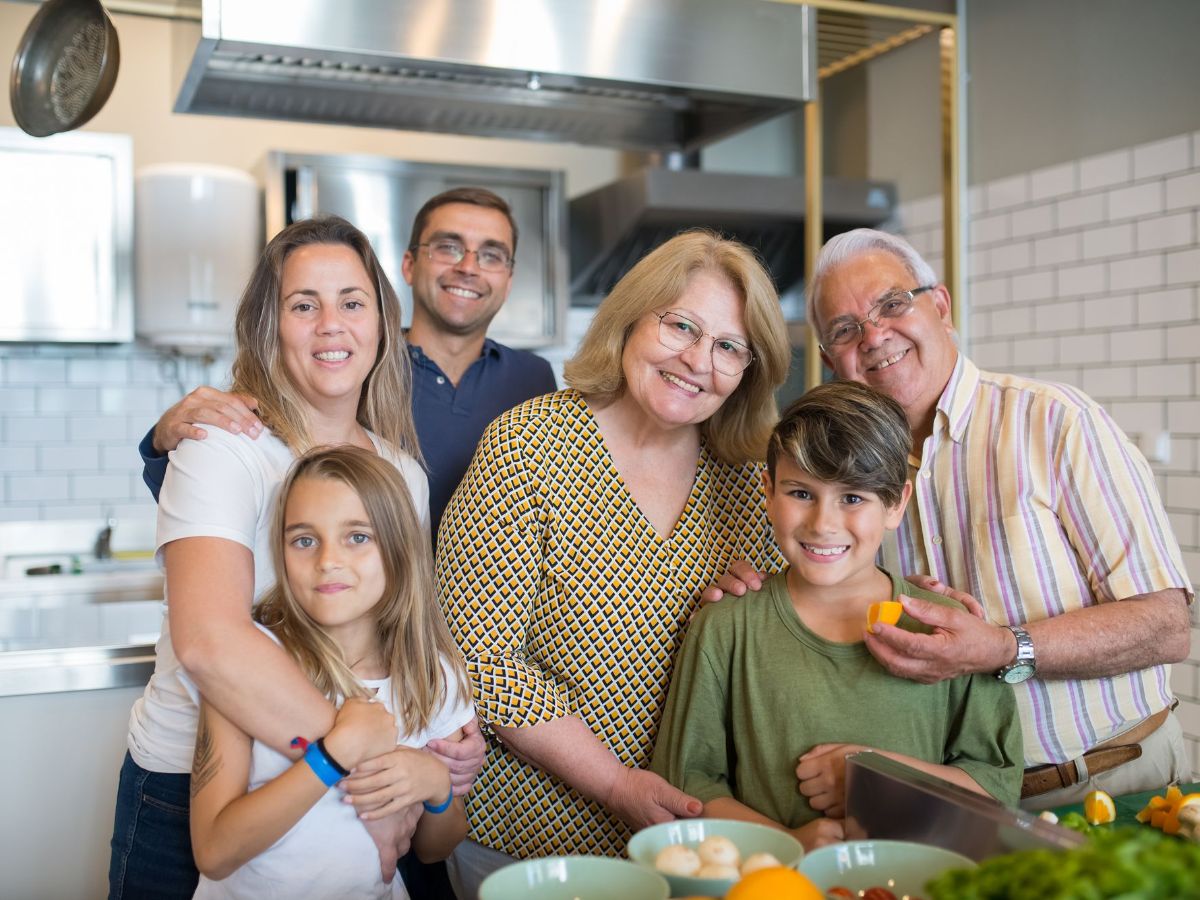 Smiling three-generation family - new patients welcome at Tempe Smiles Family Dental in Tempe, AZ